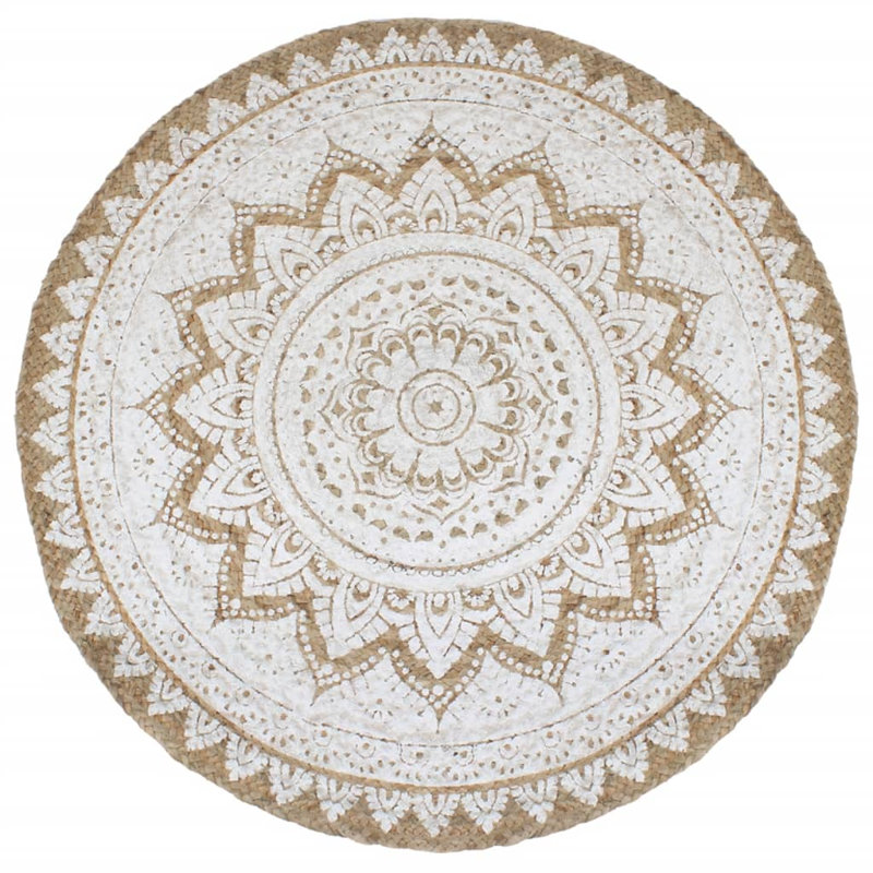 Ahlivia Hand Braided Brown Rug, Round 180cm
