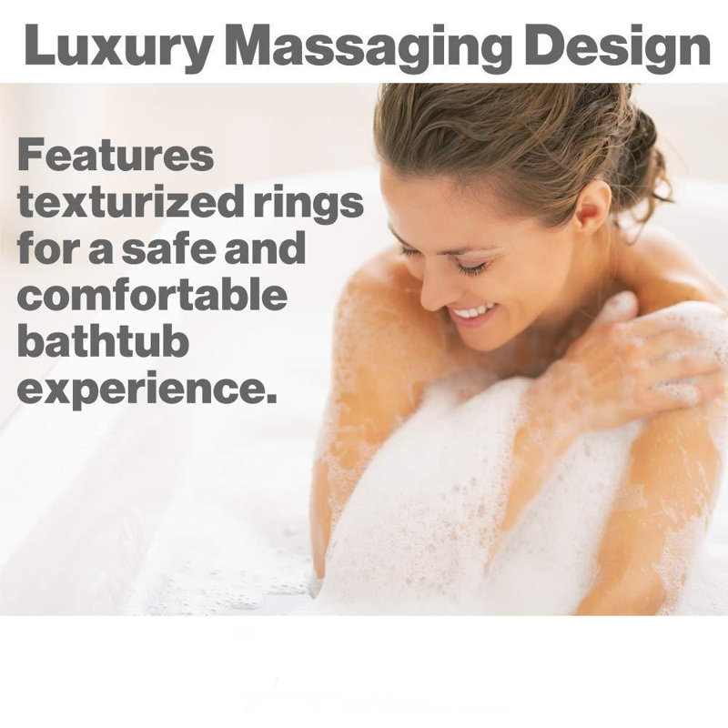 Foldable Non-Slip Rubber Bathtub Mat Without Suction Cups For Textured Bathtubs, Showers And Spas