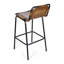 Upholstered Counter Stool with Metal Frame
