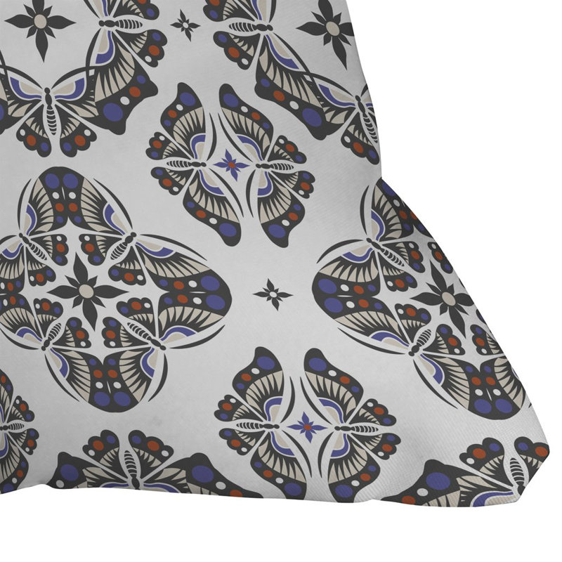 Coussin décoratif à papillon décoratif andi oiseau, 16 po x 1 po