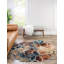 Tapis contemporain contemporain de couleur brique-510062659