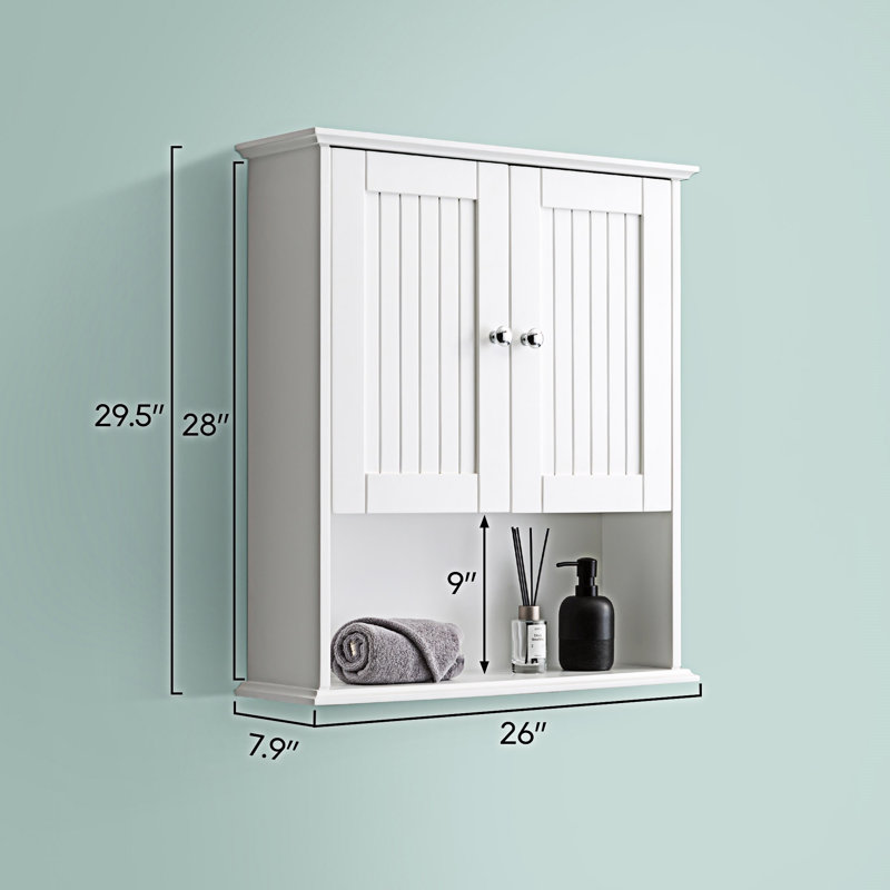 Bathroom Wall Cabinet Storage Cabinet, White