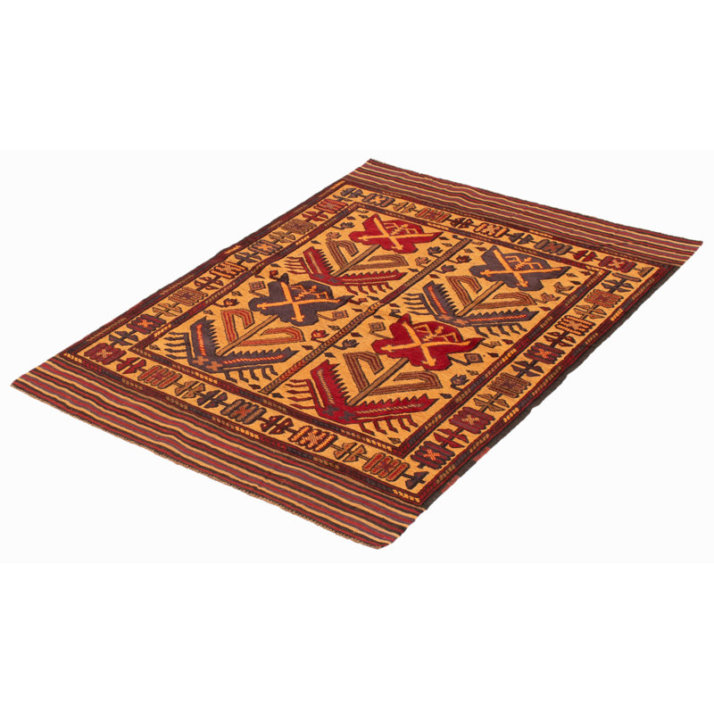 Tapis tadjik brun clair 4 pi 1 po x 6 pi 0 po
