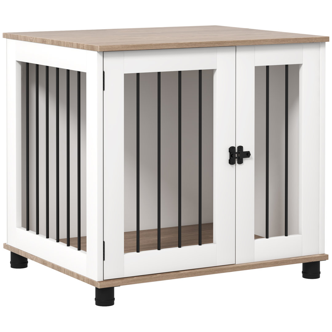 Dog Crate Furniture, Side Table Indoor Dog Kennel, End Table With Lockable Door For Small And Medium Dogs, Walnut Brown Tucker Murphy Pet™