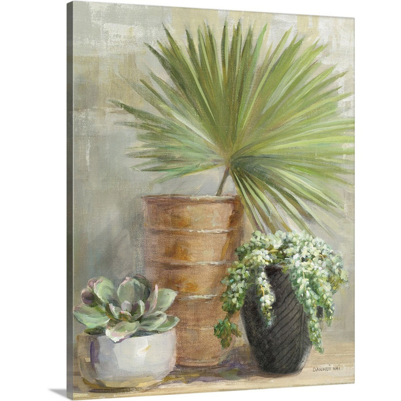 Art mural sur toile "Jardin intérieur II", Toile tendue, H 14 po x l 11 po x P 1,25 po