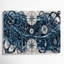 Art sur toile bleue, ancre de transport et symbole nautique-341778743