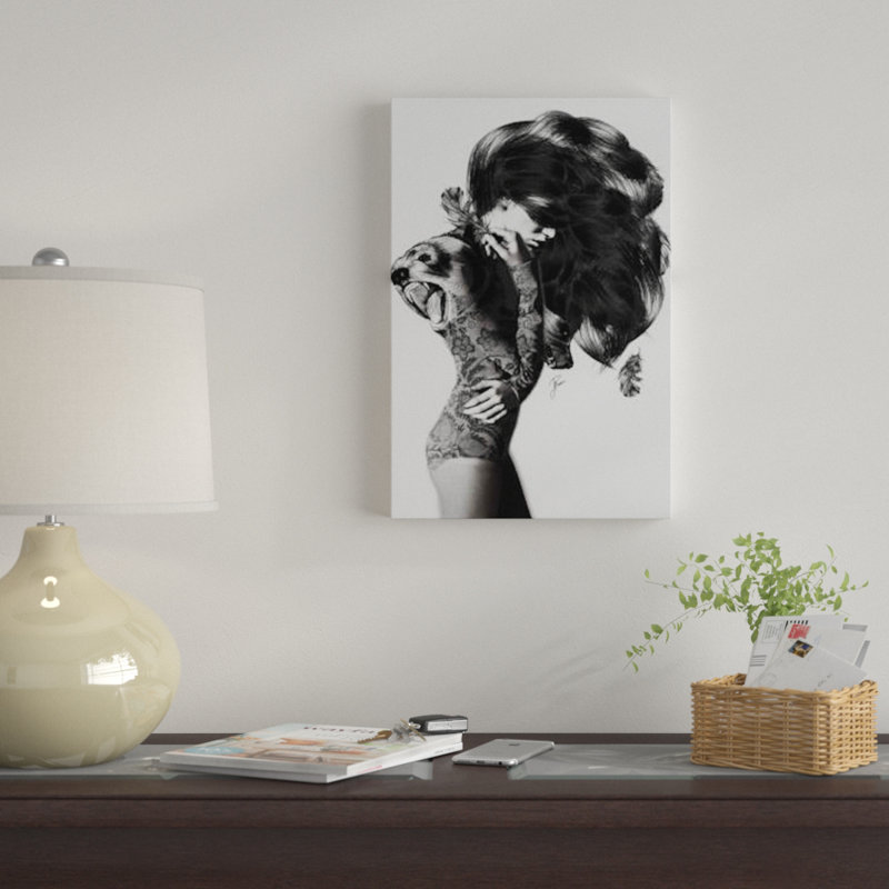Impression sur toile tendue, "Bear #2", H 12 po x l 8 po x P 0,75 po, Toile tendue