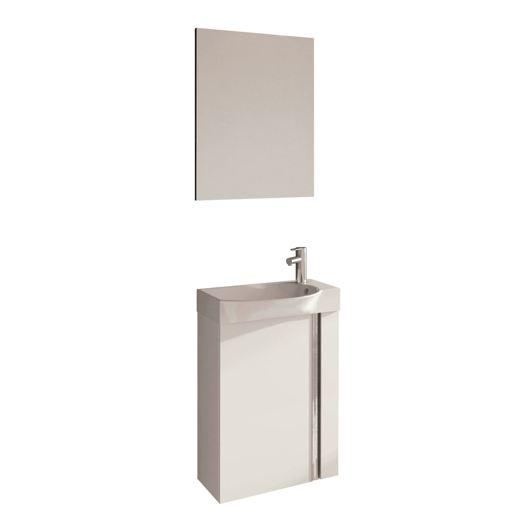 Margolis 18" Wall-Mounted Single Bathroom Vanity Set with Mirror Orren Ellis Base