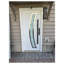 Porte d'entrée extérieure avant prémontée en métal, double porte Deux 6500, émail blanc, verre dépoli, style moderne peint, ouverture intérieure gauche, 72 x 80-95265588-95265590