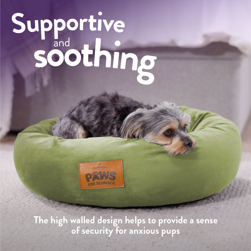 Slumberdown Paws for Slumber Donut Pet Bed, Small (11 -25 lbs), Green, Small (55cm W x 17cm D x 55cm H)