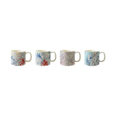 Tasses florales en grès