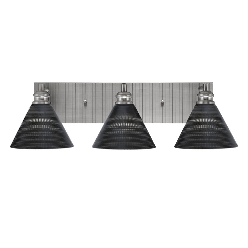 Éclairage pour meuble-lavabo à 3 lumières Jarissa, Noir