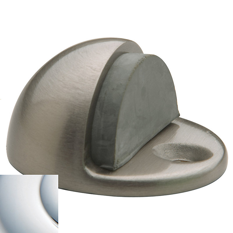 Brass Floor Mount Stop, Polished Chrome