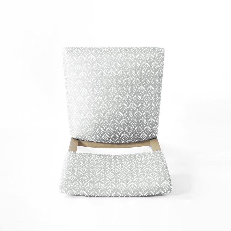 Aleka Open Back Dining Chair, Light Gray Print