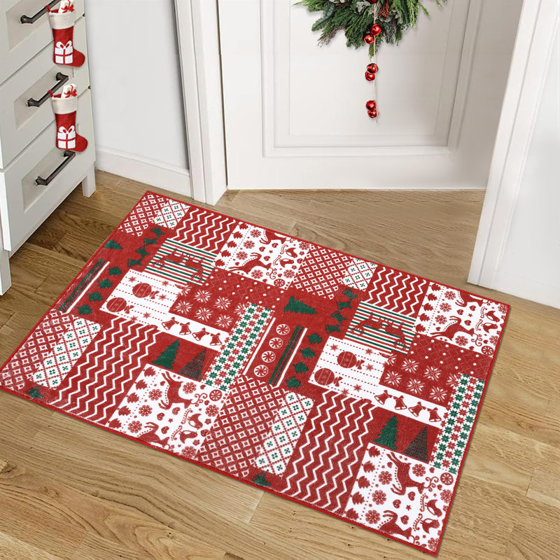 Christmas Decorative Area Rug Washable Modern Rug for Living Room Dining Room, Rectangle 2' x 3'