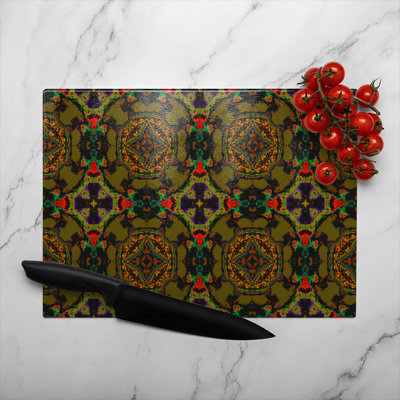 Pakistan Mosaic Paint Glass Chopping Board