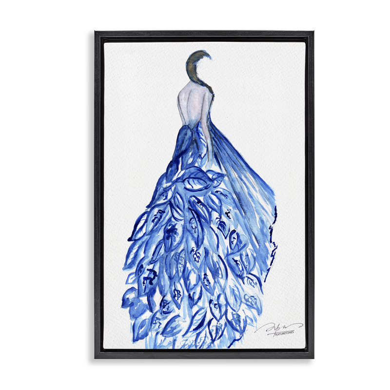 Art mural chic sur toile flottante, par Texturetones, Cadre flottant noir de jais, H 25 po x l 17 po