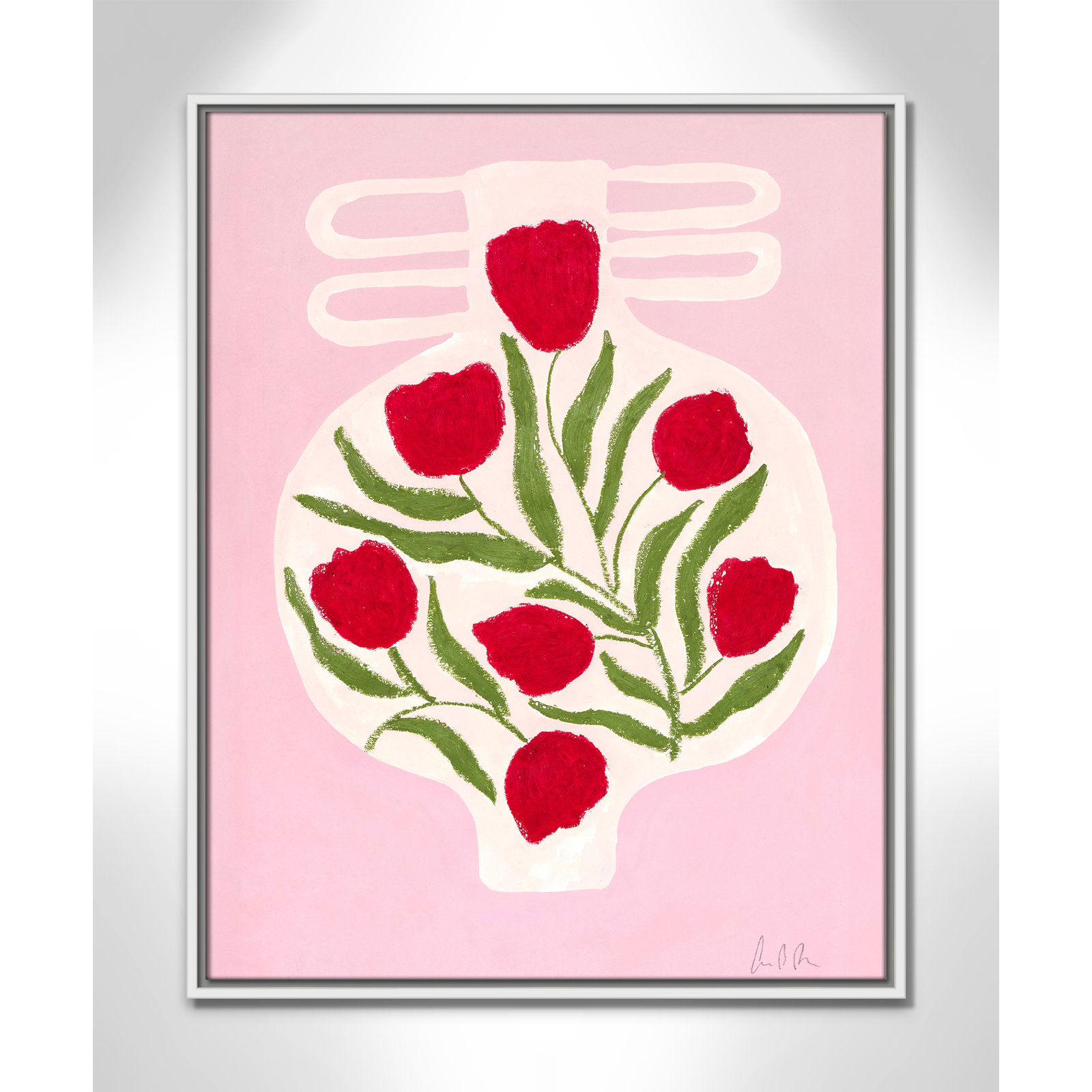Vase No. 02 Print by Camilla Bergqvist, 29.5" H x 23.5" W, White