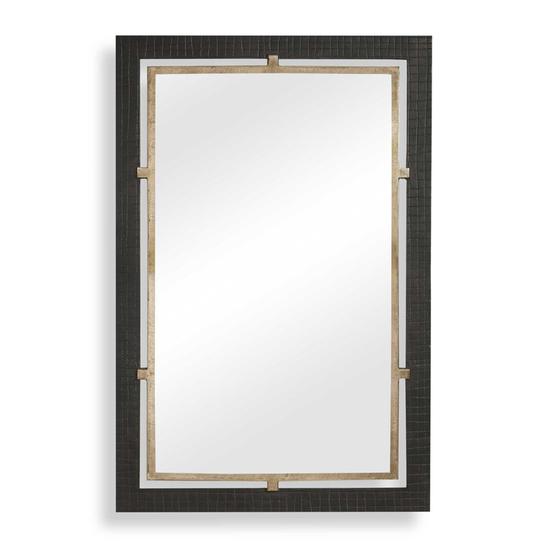  Guerra Walnut & Brass Mirror
