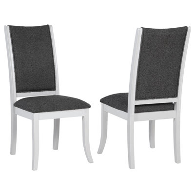 Judd Upholstered Dining Side Chair Pearl White