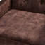 Fauteuil d'appoint capitonné, revêtement en polyester et accoudoirs carrés-2005626349