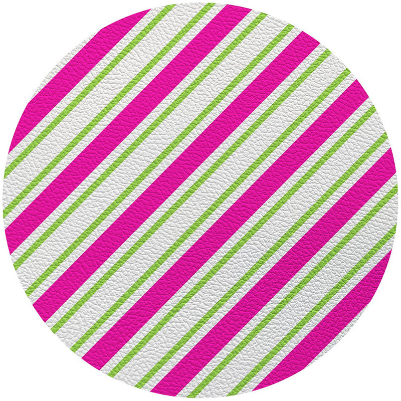 Candy Cane Placemat, Hot Pink/Green, Stripe 1