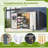 10X8 FT Outdoor Storage Shed, All Weather Metal Sheds With Lockable Doors, Tool Shed-123283225-123283222