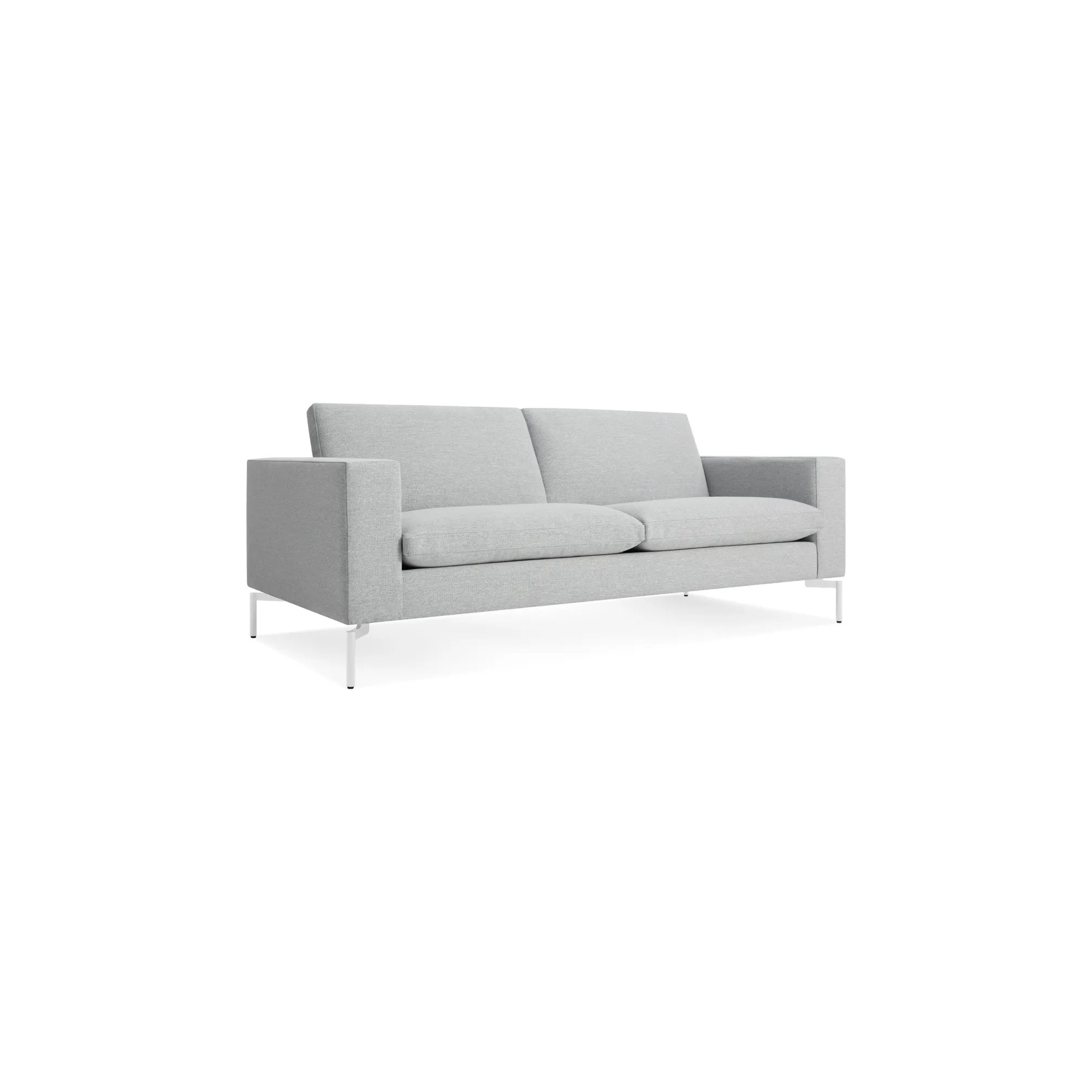 New Standard Upholstered Sofa, White, Maharam Mode in Intaglio Crossweave, 32" H x 78" W x 35" D