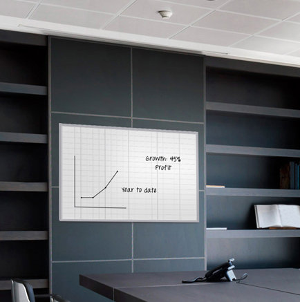 Manufacturing Whiteboard Ghent No Fiberboard Wall Metal Whiteboard, 36.5" H x 48.5" W