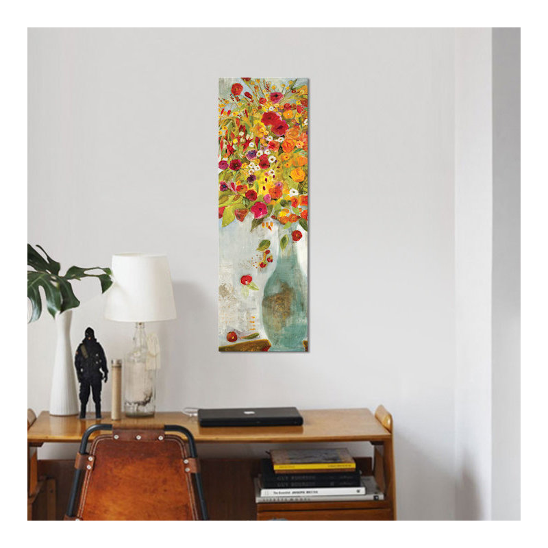 «Exuberance I», reproduction sur toile, H 36 po x l 12 po x P 1,5 po, Toile avec cadre noir