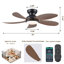 Ventilateurs de plafond modernes à profil bas de 42 pouces avec lumières et télécommande / application-1786934984
