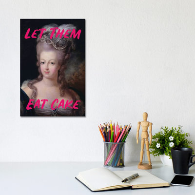 Marie Antoinette Hot Pink Text - Wrapped Canvas Gallery-Wrapped Canvas Giclée