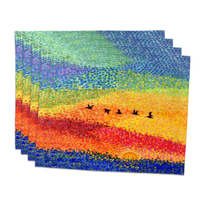 Ensemble de 4 napperons Pelican Sunset