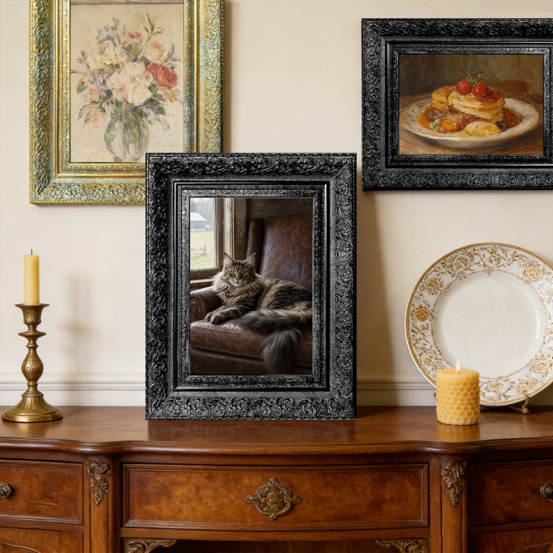 Cadre de table noir 1 PC 11 "x 14" avec table ou mur, Noir, 1, L 11 po x H 14 po