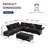 Caralina Upholstered Reclining Sectional Reversible-1836410499