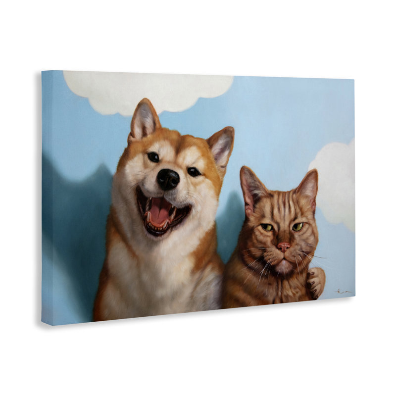 Toile de chien et de chat «Adopted Brother», conception par Lucia Heffernan, H 20 po x l 30 po