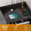 Table de chevet en rotin, ensemble de 2, table d'appoint moderne avec station de charge-973062076
