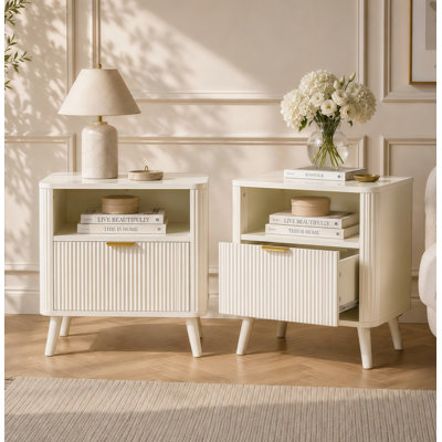 50.01 cm W Bedside Table
