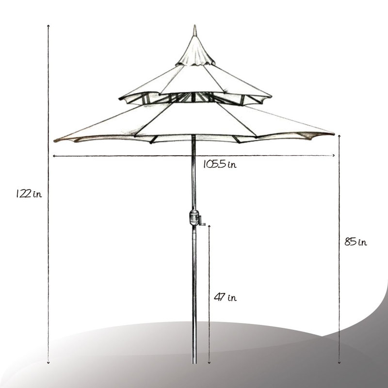 Parasol de marché 9 pi Iyanna, Aigue-marine