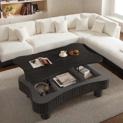Coffee Table With Hidden Storage And Silent Hydraulic Lift