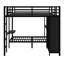 Structure de lit superposé avec garde-robe intégrée et bureau pliable