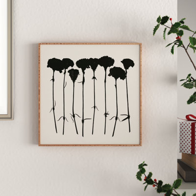 «Carnations» - Reproduction d'art graphique sur papier encadré