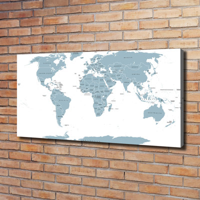 Political Map - Wrapped Canvas Print