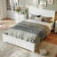 Structure de lit plateforme double avec tête de lit Chic-618849021