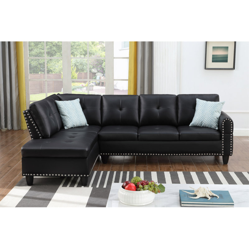 2 - Piece Irine Faux Leather Sectional Sofa