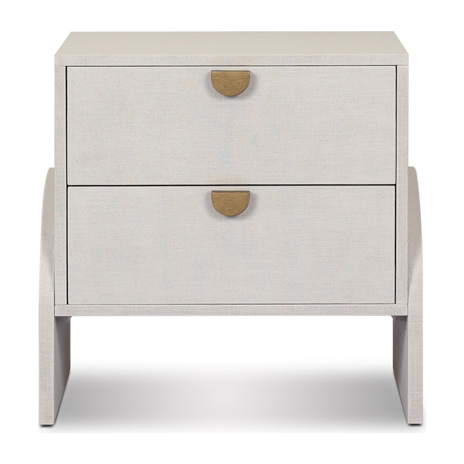 Cressida Nightstand-Ivory Painted Linen, Ivory Painted Linen