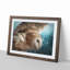 Barn Owl in the Snow in Abstract - Picture Frame Painting Print on MDF-55683313-55683314