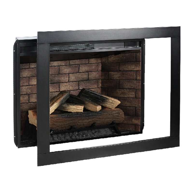 Electric Fireplace With 33-Inch Insert And Detachable Trim Kit - Touch Panel Heating Choice For Home Smokeless Firebox & Crackling Flame Effect Sound Adjustable Brightness 1500W Heat Power, 5018 /H