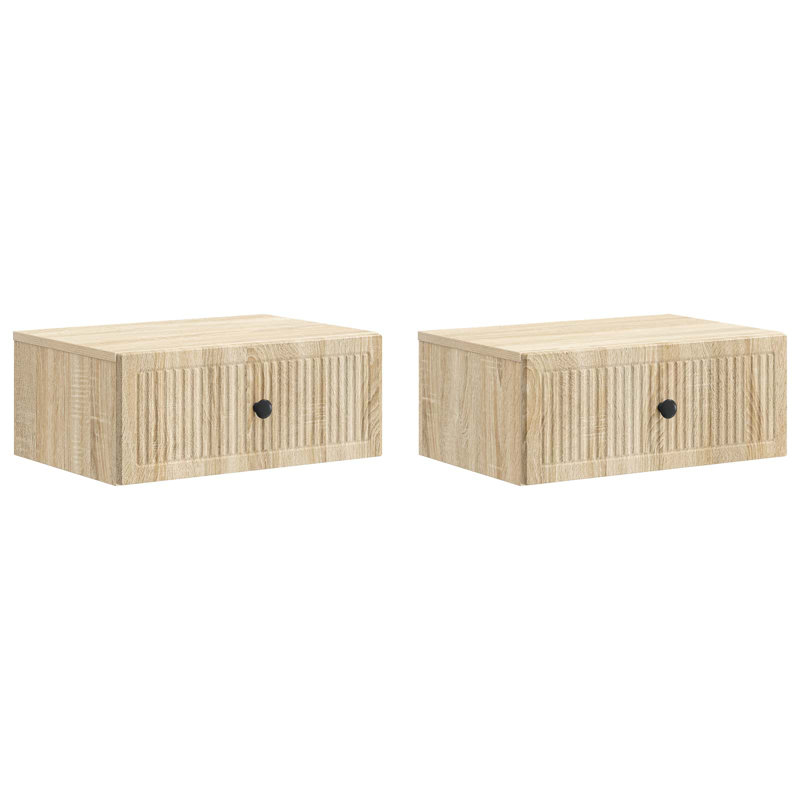 49cm W Manufactured Wood Bedside Table, Sonoma Oak