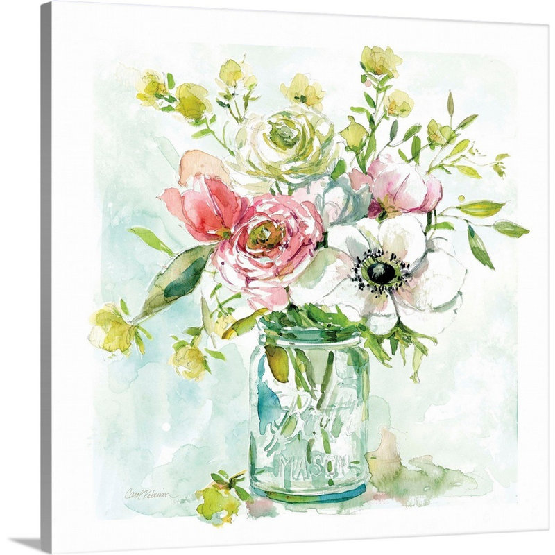 Asbury Garden Belle Bouquet II - reproduction d'art sur toile, H 48 po x l 48 po x P 1,25 po, Toile tendue